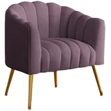SEYNAR Stuhl Übergroßer Kürbis Akzentstuhl,Polsterstuhl,Samtstuhl,bequemer Sessel (1 St), Luxus Einzelsessel für Wohnzimmer, Büro und Schminktisch lila