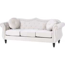 Beliani Sofa Set 5-sitzer Skien Samtstoff Hellbeige