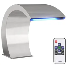 vidaXL Wasserfall Poolbrunnen Silber 61 x 30 x 71 cm