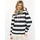 Zwillingsherz Hoodie Blockstreifen Marine 44