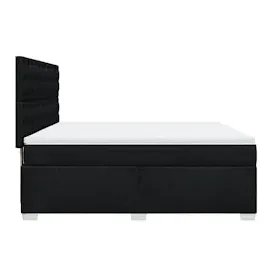 vidaXL Boxspringbett mit Matratze Schwarz 180x200 cm Stoff