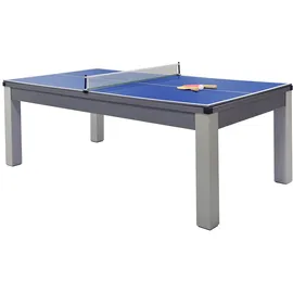 vente-unique Multifunktionstisch Billard & Tischtennis - 213 x 112 x 81,5 cm - Grau - BALTHAZAR