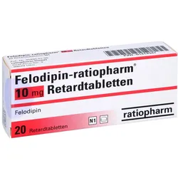 FELODIPIN-ratiopharm 10 mg Retardtabletten 20 St