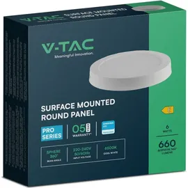 V-Tac LED-Panel 1 6 W rund gold
