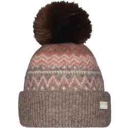 BARTS Woodstar Beanie Alpaka-Wollmütze mit Bommel braun Einheitsgröße