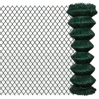 vidaXL Maschendrahtzaun 1,25 x 15 m Grün/Stahl