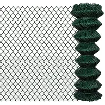 vidaXL Maschendrahtzaun 1,25 x 15 m Grün/Stahl