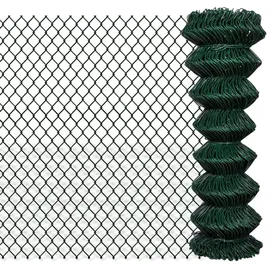 vidaXL Maschendrahtzaun 1,25 x 15 m Grün/Stahl