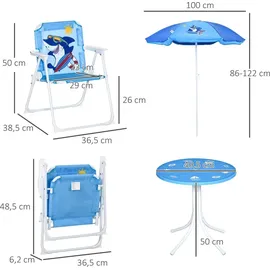 Outsunny Kindersitzgruppe 4-tlg. Blau