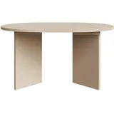 Selsey Ovo – Ausziehbarer Esstisch, rund, 110–190 x 110 cm, Cappuccino