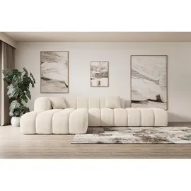 altdecor Ecksofa in L-Form Corner Sofa Bett Eckcouch Couch Wohnlandschaft Cauchsofa Olea-L2-309x190x70 cm Beige