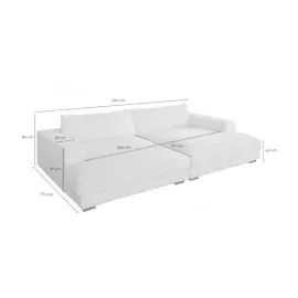 KAWOLA Big Sofa Madeline Cord smaragd