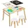 Vevor Sensorischer Tisch, 7-in-1 Aktivitätstisch mit 2 Hockern, Doppelseitiger Spielfläche, Aufbewahrungsboxen & Rutschfesten Füßen, Spiel-Sand- & Wassertisch, für Kinder im Alter von 3-6 Jahren