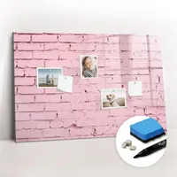 Tulup Magnettafel, Pink, Glas, 90x60x0.4 cm, Dekoration, Magnettafeln &