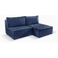 Kaiser Bohoo Mini modernes Ecksofa mit Schlaffunktion Blau Rechts