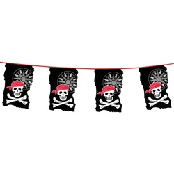 Piraten Totenkopf Wimpelkette 10m - OS