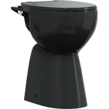 vidaXL Randloses WC mit WC-Sitz Schwarz
