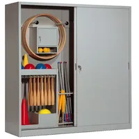 C+P Sportgeräteschrank mit Vollblech-Schiebetüren (Typ 5), HxBxT 195x190x60 cm,