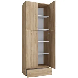 VCM Drehtürenschrank Lona 70 x 200 x 39 cm Sonoma Eiche