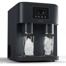 Klarstein Eiswürfelmaschine für Zuhause Camping Gastro, Schnelle Mini-Eiswürfelmaschine Klein, Profi Eismaschine für Crushed Eis, Große & Kleine Eiswürfel,