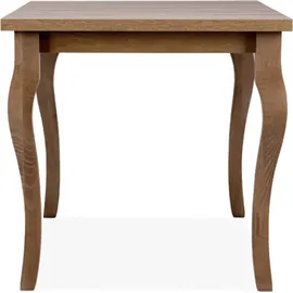 Konsimo Esstisch ausziehbar bis 190cm, rechteckig 'cabio', Braun, laminierte Möbelplatte, Elegant, 150-190x76,5x80 - Konsimo