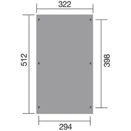 Weka Einzelcarport 617 2,94 x 3,98 m kdi mit Trapezblech