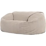 I.C.O.N. Icon Riesensitzsack Flauschig „Soul“, Beige, Cord XXL Sitzsack Sofa für Erwachsene, Sitzsack Sessel mit Füllung für das Wohnzimmer