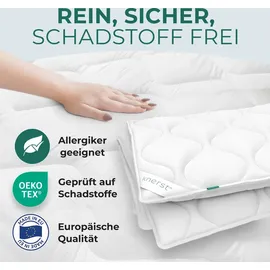 knerst KNERST® Winterbettdecke PolarDream - atmungsaktive und temperaturausgleichende Winterdecke - extra warme Bettdecke 135x200 - Weiß