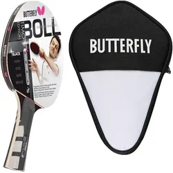 Butterfly 1x Timo Boll Black 85030 Tischtennisschläger + Tischtennishülle Set EINHEITSGRÖSSE