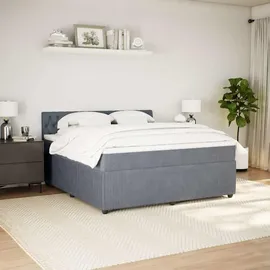 vidaXL Boxspringbett 180 x 200 cm Dunkelgrau