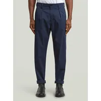G-Star Pleated Chino Relaxed Tapered Hosen Dunkelblau 33 32