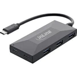 InLine InLine® USB 3.2 Gen.1 Hub, USB-C zu 2 Port Typ-C und 3 Port USB-A, ohne PSU - Schwarz