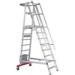 Euroline Premium 32778 Podestleiter fahrbar, klappbar 8 Stufen