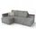 VitaliSpa Sofa Form Ecksofa mit Schlaffunktion 240 cm Grau