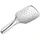 ASW Duschkopf Handbrause eckig 12cm, 3 Strahlarten, vollverchomt mit Knopfumstellung