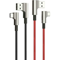 Naipo USB-Kabel, Rechtwinkliges USB C Kabel schwarz|weiß