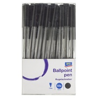 aro Kugelschreiber, schwarz, Strichstärke: 1 mm, 50 Stück