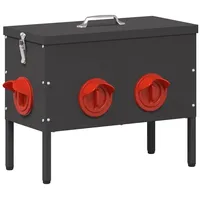 VidaXL Hühnerfütterer Schwarz 41,5 x 20,5 x 33 cm