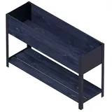 upyard Hochbeet Modernbox hoch (118 x 36 x 72 cm, Holz, Schwarz)