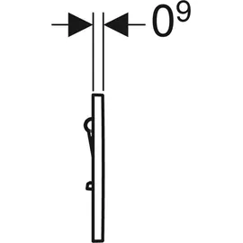 Geberit Urinalsteuerung Typ 01 pneumatisch, Round, weiß-alpin