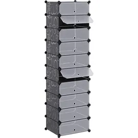vidaXL Schuh-Organizer 10 Fächer 244920 1-tlg. schwarz