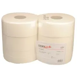 Jumbo-Toilettenpapier, geprägt, 2-lagig, hochweiß ST-88022 , 1 Paket = 6 Rollen, Ø 24,5 cm