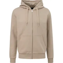 QS Basic-Sweatjacke mit Kapuze beige L