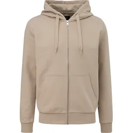 QS Basic-Sweatjacke mit Kapuze beige L