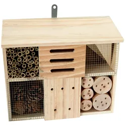 Insektenhotel Nistkasten Holzhaus 29 x 33 x 13,5 cm rechteck