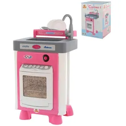 Polesie Kinder-Spiel-Spülmaschine 57891 Carmen Ablage Geschirr Wasserbehälter rosa
