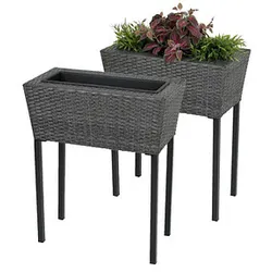Garden Pleasure Pflanzenständer-Set IRIS Kunststoff grau