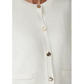 s.Oliver Cardigan aus Baumwollmix mit Ziertaschen Weiß 48