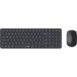 Rapoo Kabelloses ultraflaches Multi-Mode-Deskset "9310M", schwarz, QWERTZ DE, 2,4 GHz, Bluetooth 4.0, Bluetooth 5.0, Nano-USB-Empfänger & Aufbewahrung