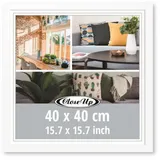 Close Up Posterrahmen 40 × 40 cm – Moderner Weißer Bilderrahmen für Fotos, Poster & Kunstwerke - Minimalistisches und klares Design - Profil 20x15 mm